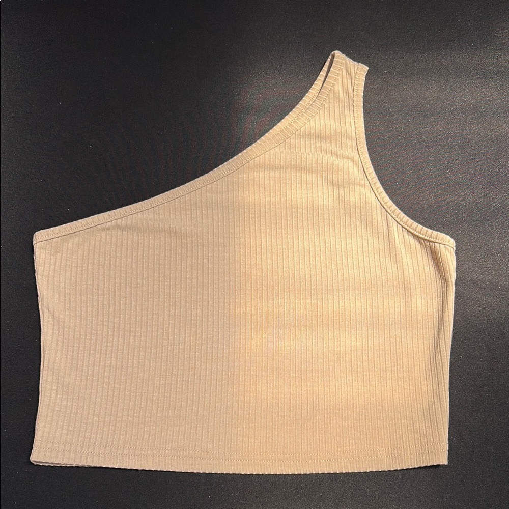 SHEIN Tan Crop Top with Chic Design